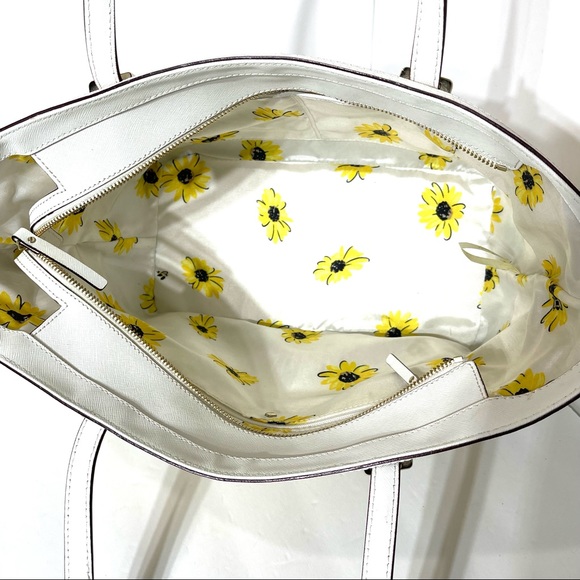 Kate Spade ♠️ Cedar Street Straw Mini Harmony Daisy Satchel - Picture 7 of 16